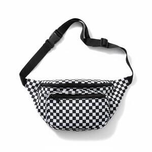 Black White Checkerboard, Fanny Pack Waist Bag